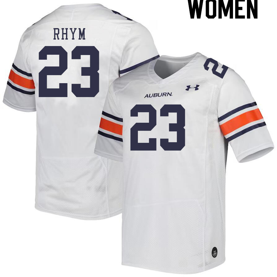 Women's Auburn Tigers #23 J.D. Rhym White 2023 College Stitched Football Jersey